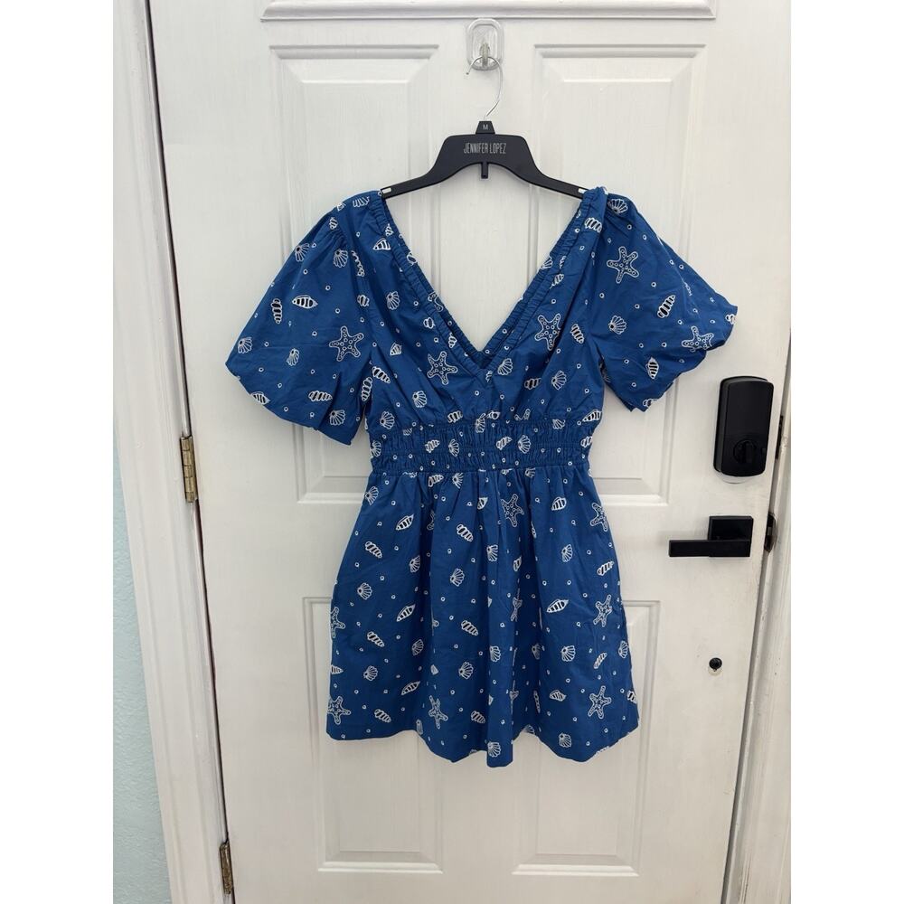Lilly Pulitzer Kilynn Short Sleeve Dress Barton Blue Shell Collector Sz 6